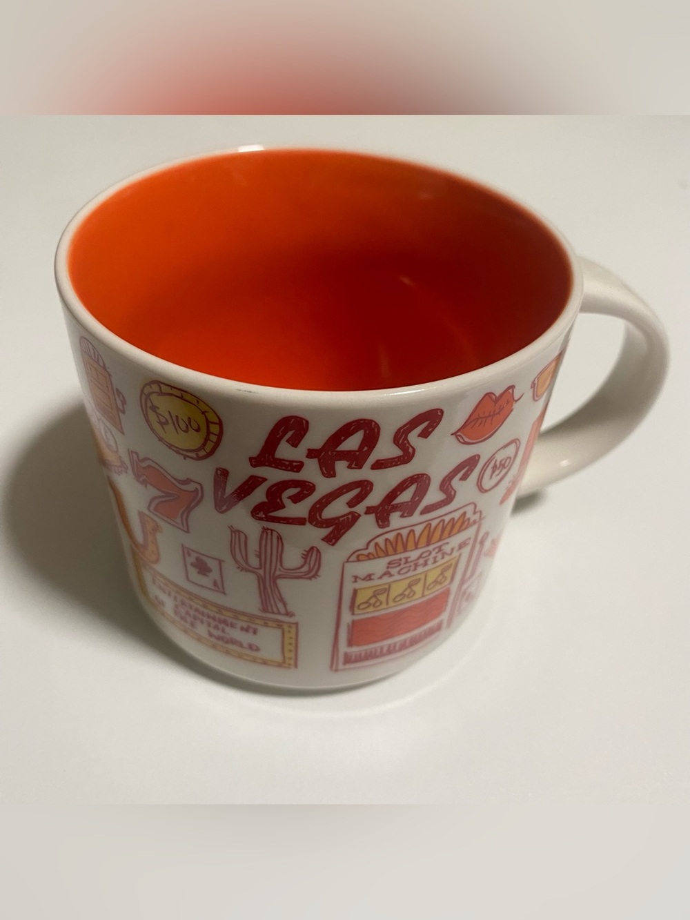 STARBUCKS “Been There” Series Las Vegas Collectible Coffee Mug Cup Orange